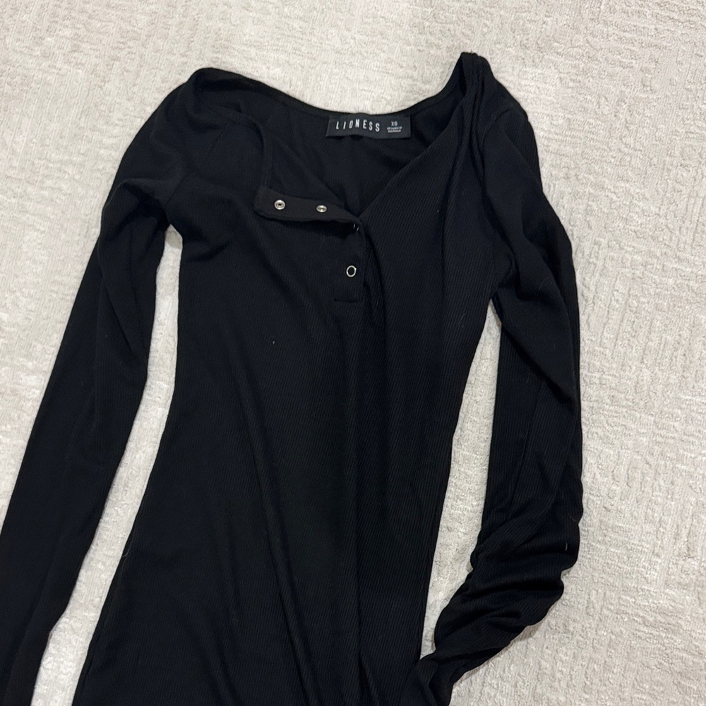 Lioness black button up XS shirt dress